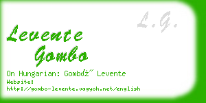 levente gombo business card